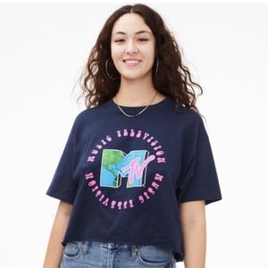 Retro MTV Crop - Grey